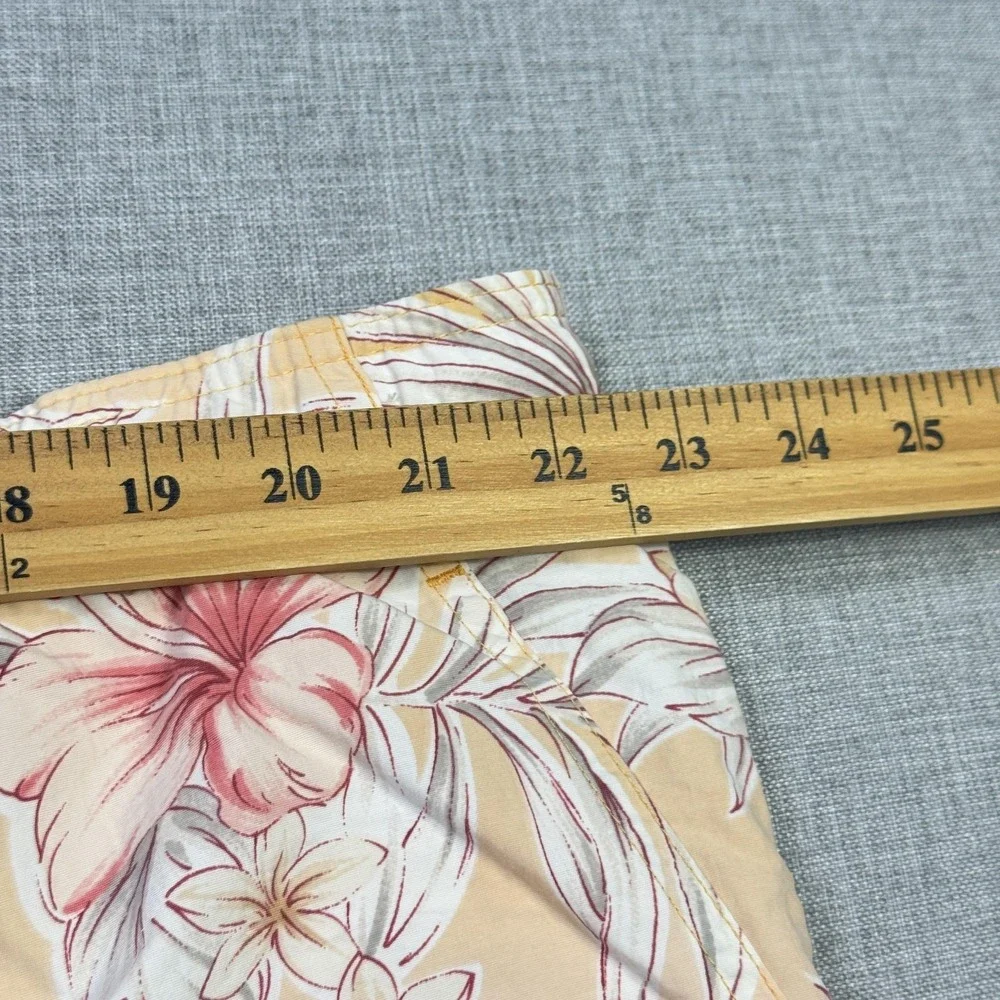 Tommy Bahama Swim Trunks Shorts Mens XL Beige Floral Lined Drawstring‎ Pockets